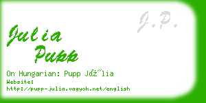 julia pupp business card